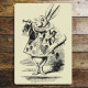 Alice in wonderland White Rabbit Illustration - Metal Alice in wonderland Wall Sign (1)