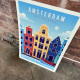 Amsterdam Holland Travel - Metal Wall Sign Plaque