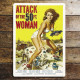 Attack of The 50ft Woman Movie - Metal Movie Wall Sign