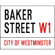 Bakers Street London Street Sign - Metal Street Sign Wall Sign