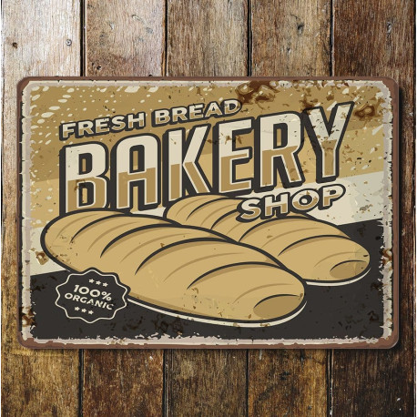 bakery shop - Metal Advertising Wall Sign