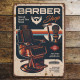 barbershop haircut Chair  - Metal Sign Plaque