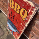 BBQ Barbeque Metal Wall Sign