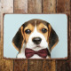 Beagle dog bow tie Metal Wall Sign Plaque