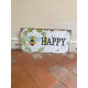 Bee Happy - Metal Advertising Wall Sign