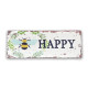 Bee Happy - Metal Advertising Wall Sign