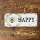 Bee Happy - Metal Advertising Wall Sign