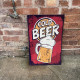 Beer Cold Bar  - Metal Vintage Wall Sign