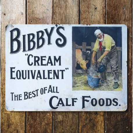 Bibby Calf Food Farm - Metal Advertising Wall Sign