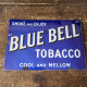 Blue Bell Tobacco - Metal Advertising Wall Sign