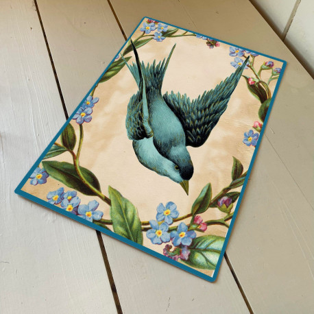 Blue Birds And Flowers Collage - Metal Humour Wall Sign