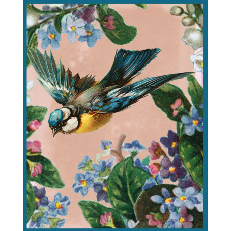 Blue Birds And Leaf Collage - Metal Humour Wall Sign