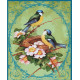 Blue Birds And Nest Collage - Metal Humour Wall Sign