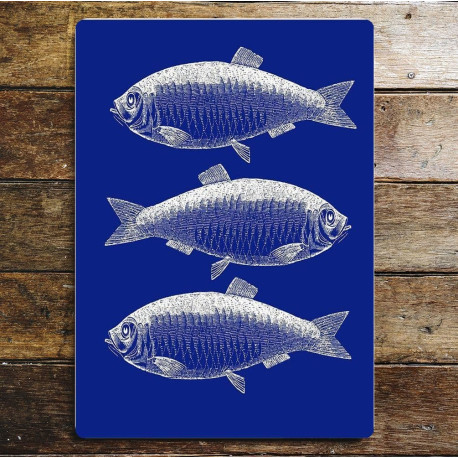 Blue Fish  - Metal Movie Wall Sign