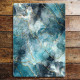 blue gold marble style Metal Wall Sign Plaque