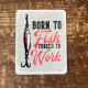 Born To Fish Force To Work Tin Sign Metal Sign Plaque