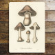 Botanical Mushroom Fungi - Metal Travel Wall Sign