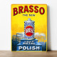 Brasso The New Liquid Metal Polish - Metal Advertising Wall Sign