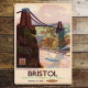 Bristol Clifton Suspension Bridge Rail - Metal Travel Wall Sign