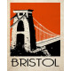 Bristol Travel Orange - Metal Travel Wall Sign