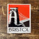 Bristol Travel Orange - Metal Travel Wall Sign