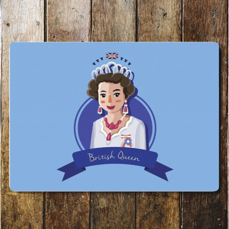 British Queen - Metal Advertising Wall Sign