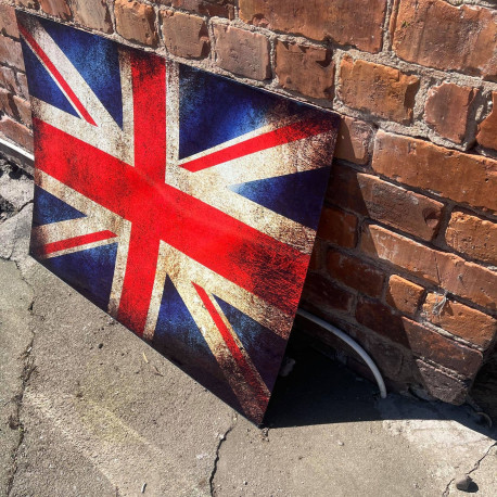 British Union Jack Flag Vintage - Metal Travel Wall Sign