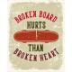 Broken Board Hurts Than Broken Heart Skateboard Tin Sign Metal Sign Plaque