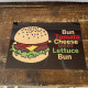 Burger Bun Tomato Cheese Beef Lettuce bun- Metal Humour Wall Sign