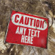 Caution Sign Personalised With Any Name / Text - Metal Art Wall Sign