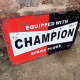 Champion Spark Plugs Metal Sign Plaque