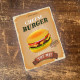 Cheese Burger Take Away Food - Metal Retro Wall Sign