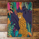 cheetah lepards jungle tropical Metal Wall Sign Plaque