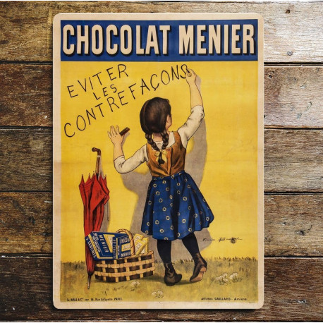 Chocolat Menier - Metal Advertising Wall Sign