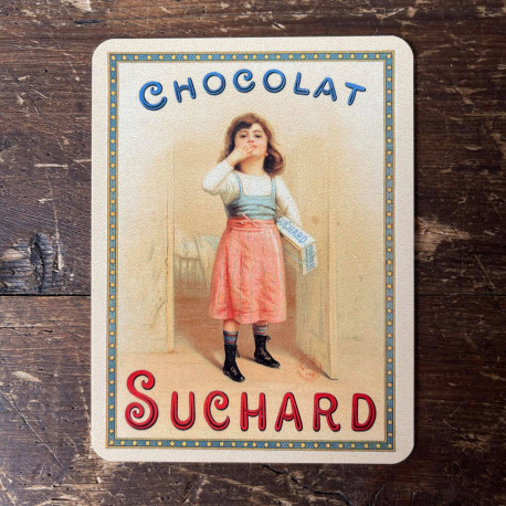 Chocolat Suchard Vintage French Reproduction Metal Sign Plaque