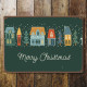 Christmas Houses Illustrations - Metal Vintage Wall Sign