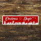 Christmas Sign Personlised Custom Your Any Text Metal Long Sign Plaque