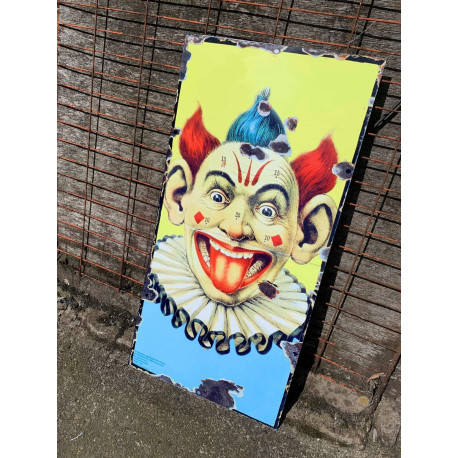 Circus  Clown Scary Face  Metal Wall Sign