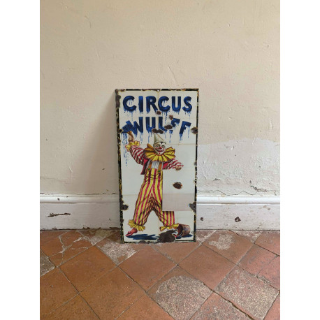 Circus Wulff Clown    Metal Wall Sign