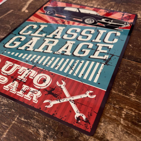 Classic Garage Auto Repair  - Metal Retro Wall Sign