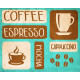 Coffee Espresso Cappuccino Mocha - Metal Humour Wall Sign