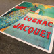 Cognac Jacquet Drink Peacock - Metal Advertising Wall Sign