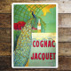 Cognac Jacquet Drink Peacock - Metal Advertising Wall Sign