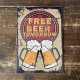 Cold Beer Cheers Pints  - Metal Vintage Wall Sign