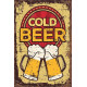 Cold Beer Cheers Pints  - Metal Vintage Wall Sign