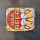 Cold Beer Cheers Pints  - Metal Vintage Wall Sign