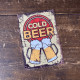 Cold Beer Cheers Pints  - Metal Vintage Wall Sign