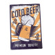 Cold Beer Metal Sign Pub Bar Plaque