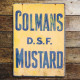 Colmans D.S.F. Mustard- Metal Advertising Wall Sign