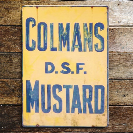 Colmans D.S.F. Mustard- Metal Advertising Wall Sign